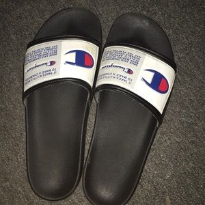 Black red blue champion slides